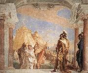 Giovanni Battista Tiepolo Eurybates and Talthybios Lead Briseis to Agamemmon oil on canvas